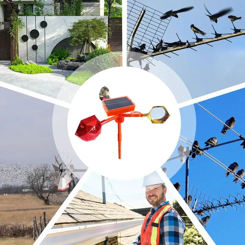 Защита для птиц на солнечной батарее светоотражающая ветряная мельница с