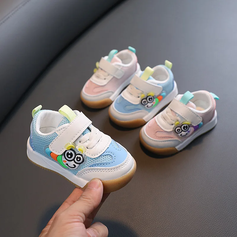 

Summer Autumn Toddler First Walker Baby Shoes Boy Girl Classical Sport Soft Sole PU Leather Mesh Baby Casual Shoes