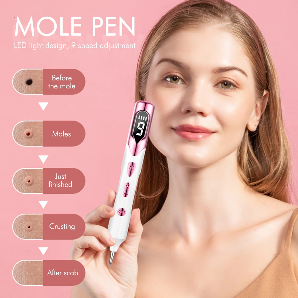 

LCD 9 Level Laser Plasma Pen Mole Tattoo Freckle Wart Tag Removal Pens Dark Spot Remover Skin Care Tools Women Beauty Instrument