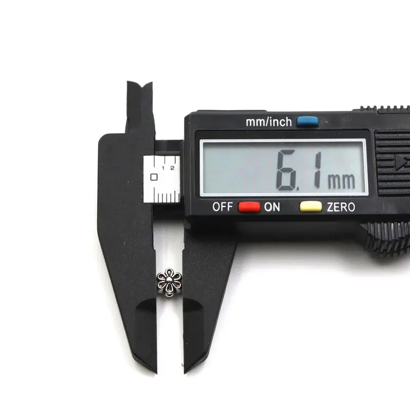 50 штук Тибетского серебра семенной пространственный цветок металлические бусины для изготовления ювелирных изделий ручной работы DIY браслет ожерелье аксессуары оптом на.