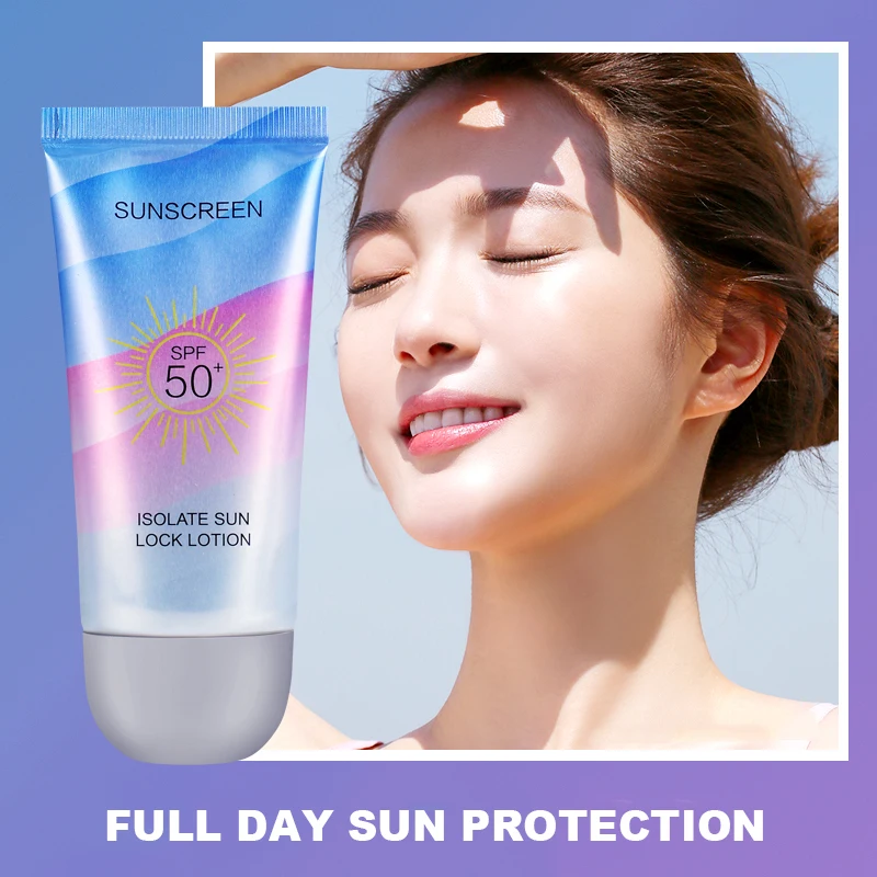 

SPF50+ Sunscreen Cream Sunscreen Lotion Long-lasting UV Protection Cream Moist Waterproof SunCream Facial Body Care Makeup Base