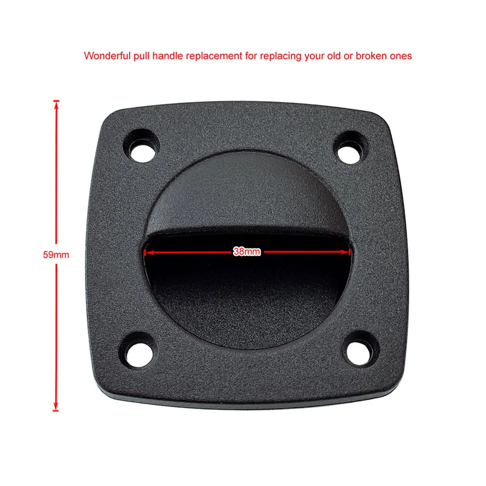 

Flush Mount Pull Handle Hardware Accessories Square Durable Sliding Door Handle Hatch Pull Handle Fit for Boat Cabinets Marine