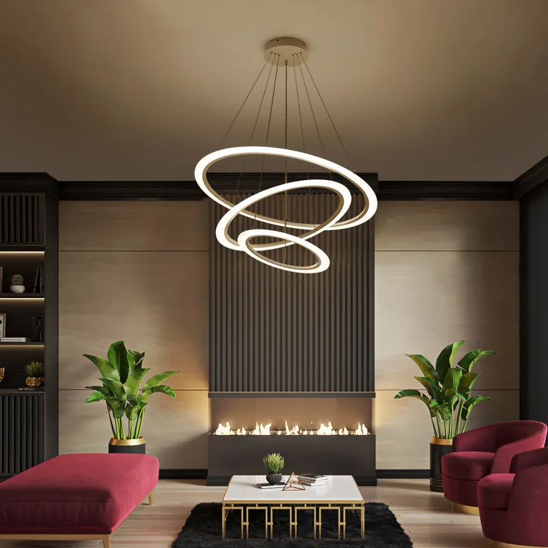 Люстра Omicron LED черная/белая