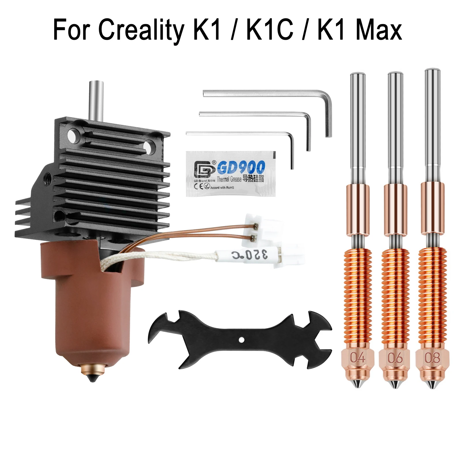 Керамический Hotend K1 с радиатором быстросъемная насадка цельнометаллический