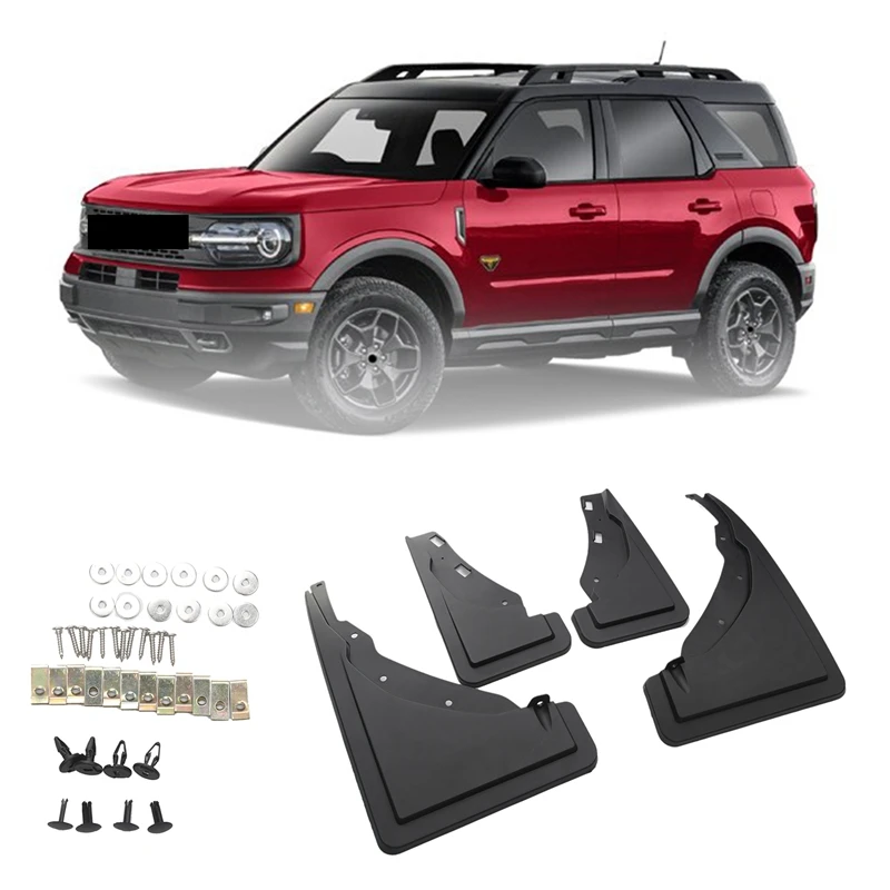 

Новинка, брызговики для Ford Bronco Автомобильные Брызговики от грязи для Ford Bronco 2021, брызговики, брызговики для переднего и заднего стиля автомоб...