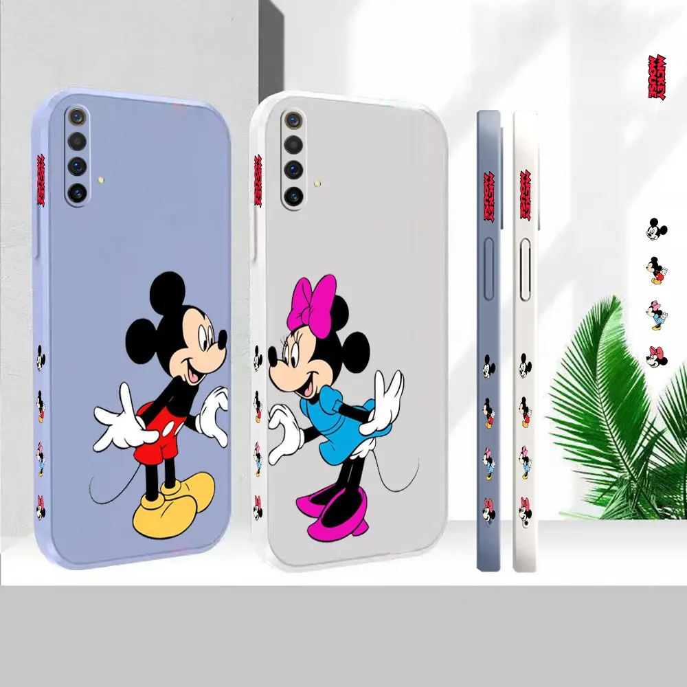 

Liquid Case For OPPO Reno 7Z 6 5F 5Z 4 4Z 2Z Ace 2 Find X6 X5 X3 X2 Realme X50 X7 Pro Lite Cute Mickey Minnie Mouse Cover Fundas