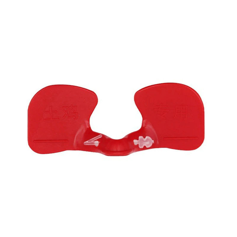 50 шт. красные пластиковые очки для курицы фазана с защитой от захвата болтом