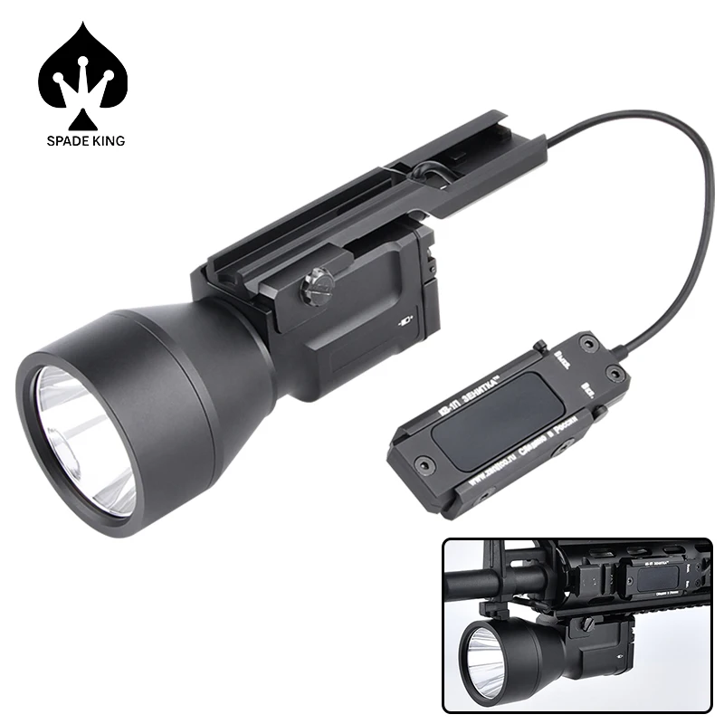 Klesch 2u Flashlight Ak-sd Zenitc1000 Lumens High Power Lamp Fit 20mm Picatinny Rail Ar15 Hk416 Toys Rifle Light