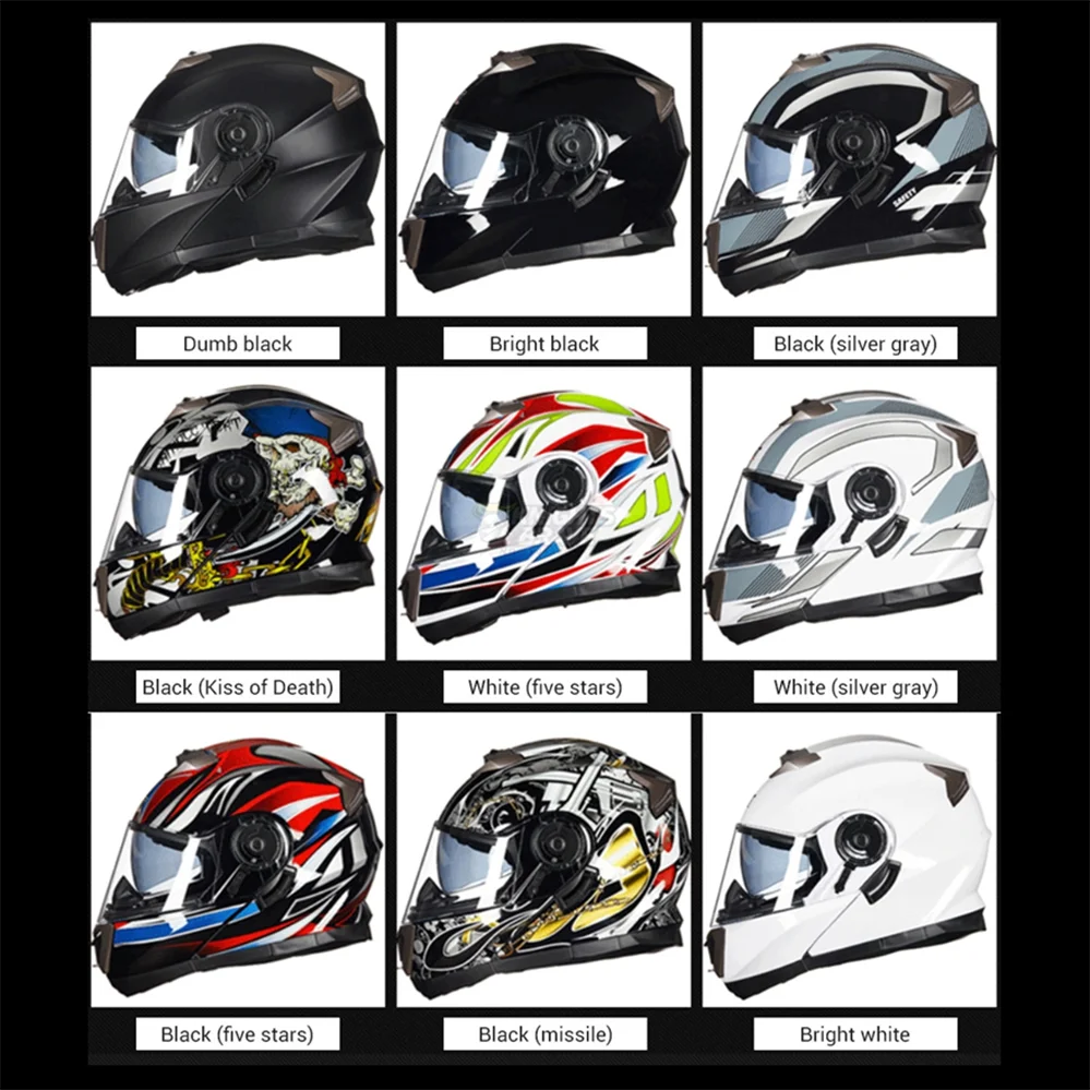 High Quality GXT Modular Motorcycle Full Face Helmet Safety Downhill Motocross Racing Off Road Capacete De Casque DOT Approved enlarge