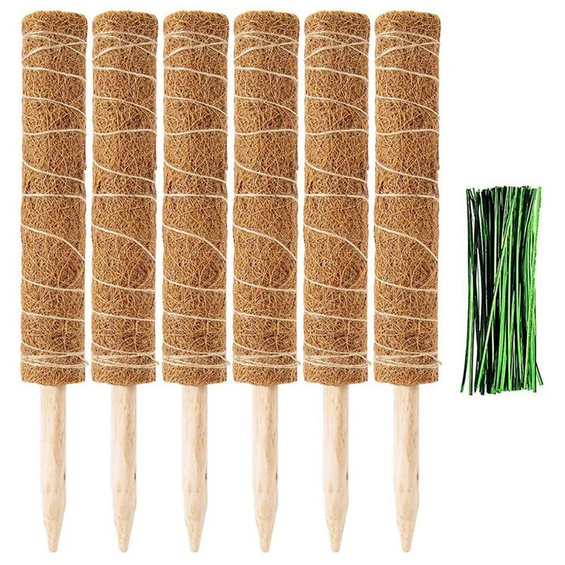 

Practical Full Length 68 Inch Coir Totem Pole- 6 Pcs 15.7 Inches Coco Coir Moss Totem Pole Indoor Plant Support Moss Stick Trell