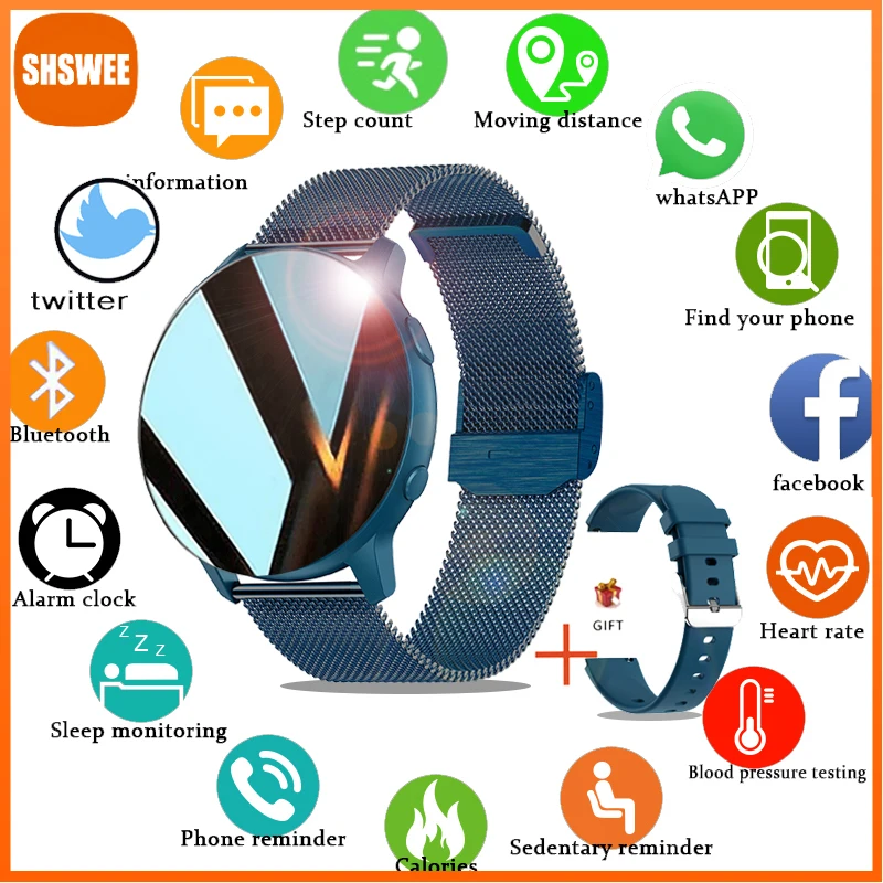 

Women Fashion Smart Watch Heart Rate Blood Pressure Monitor Smartwatch IP68 Waterproof Sport Clock for Xiaomi Huawei IOS Android