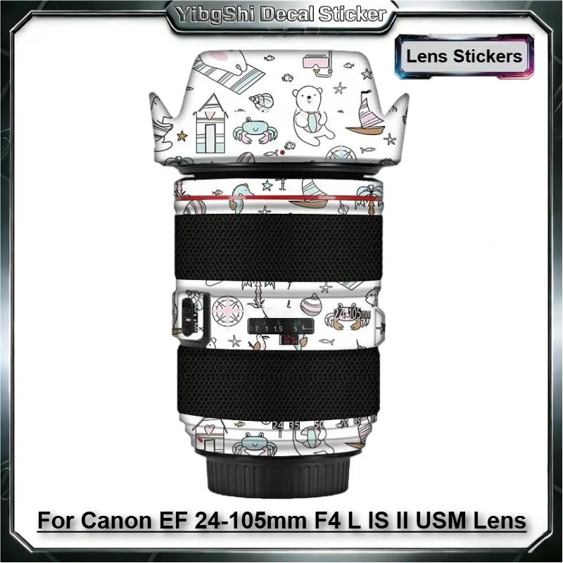 Фото Защитная наклейка для объектива Canon EF24 105 II, защитное покрытие для объектива Canon EF 24-105mm F4 L IS II USM, защита от царапин. №1