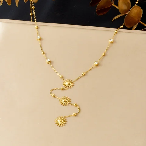 DIEYURO золотое ожерелье из нержавеющей стали