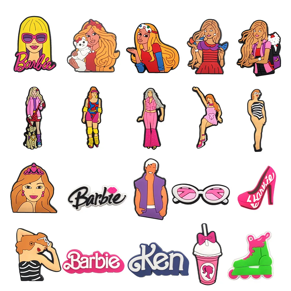 Розовый Набор Кукол Барби Для Мультяшных Украшений Обуви 20-25 Шт. Классические