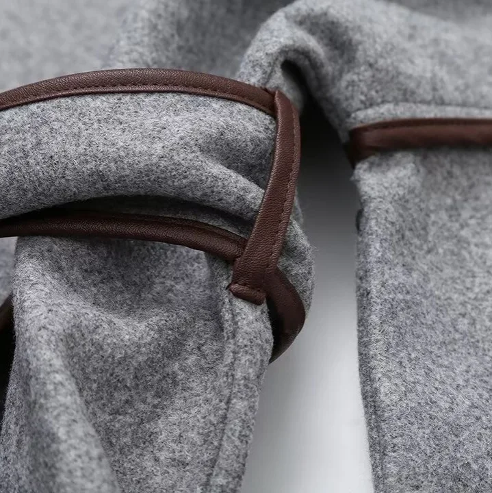 2024 новая женская модная элегантная шерстяная куртка с v-образным вырезом