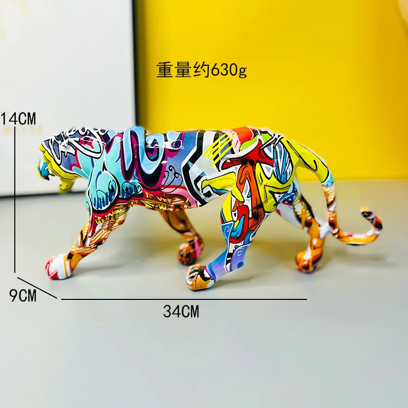 Noric граффити леопардовая скульптура животные пантера полимерная статуя