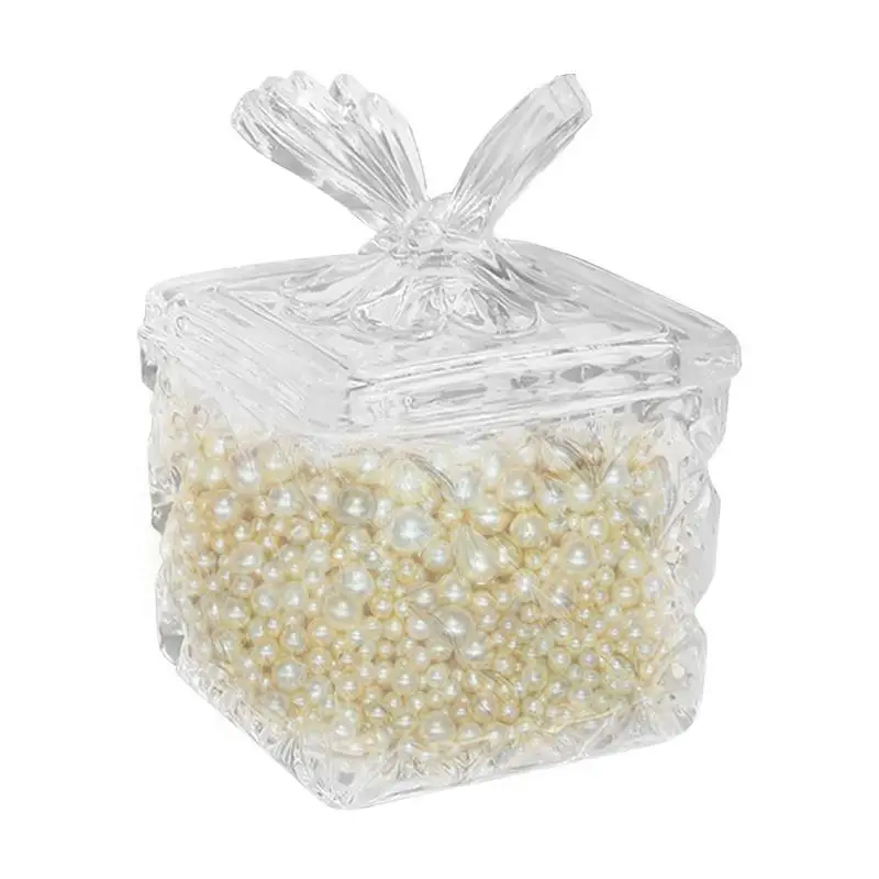 

Qtip Holder Retro Canister Embossed Glass Container Jar Table Organizer Jars With Lid For Qtips Floss Picks Cotton Swabs Hair