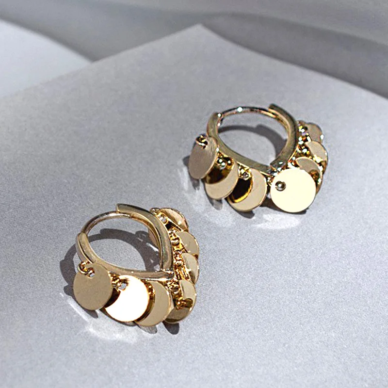 

2023 Brand New Fashion Chic Design Dangle Earrings Fashion Party Jewelry Gifts Luxury Round Sequin Earrings for Women