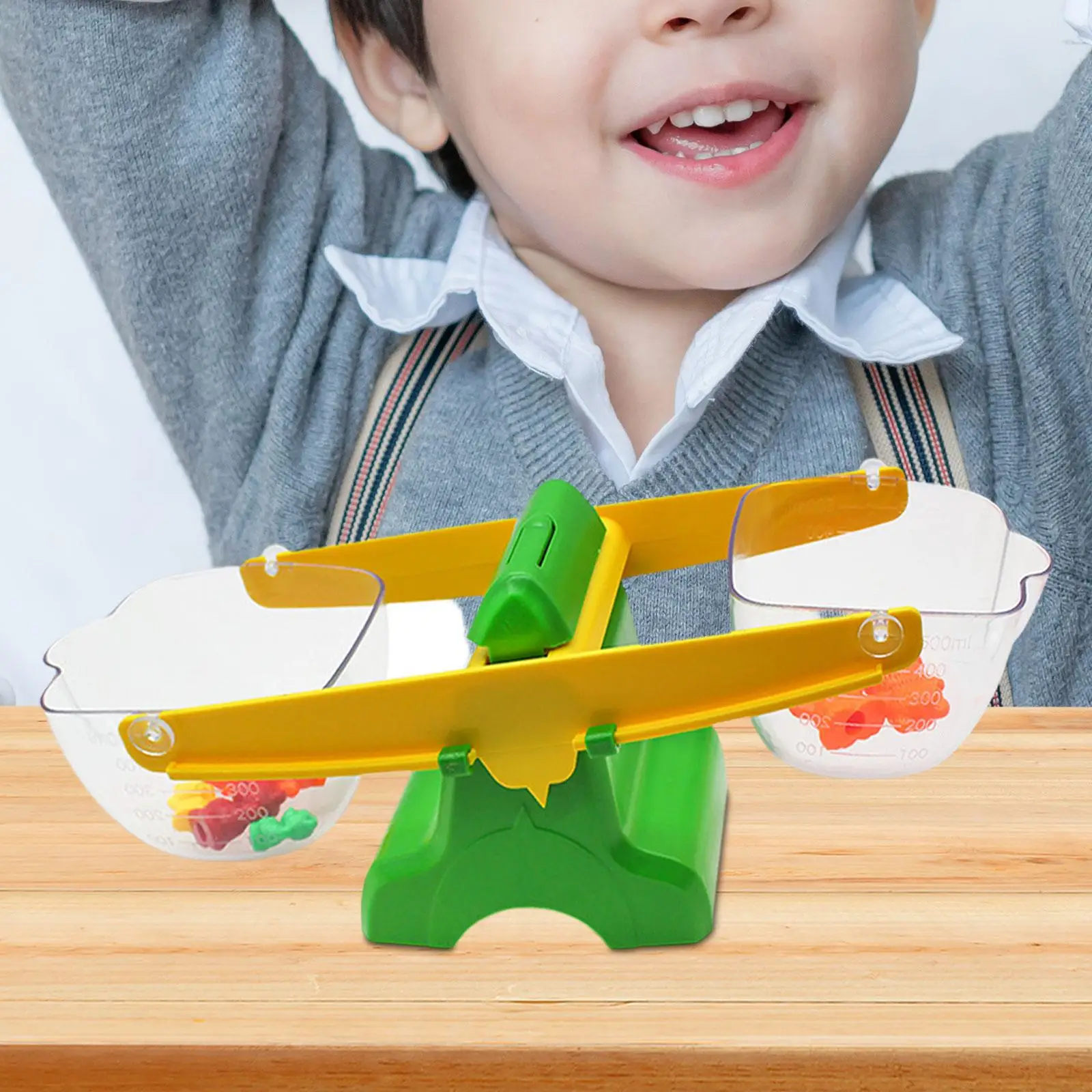 

Double Pan Balance Scale Saving Solids and Liquids Preschool Bucket Balance for Subtracting Counting Capacity Adding