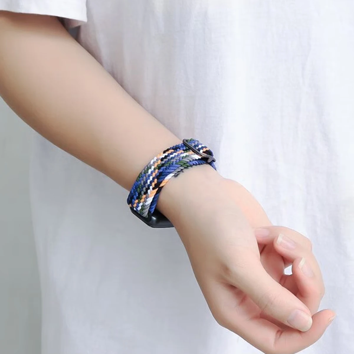 Фото Эластичный нейлоновый браслет Solo для Honor Band 9, вязаный плетеный браслет-петля для Huawei Honor Band 10, ремни Correa №5