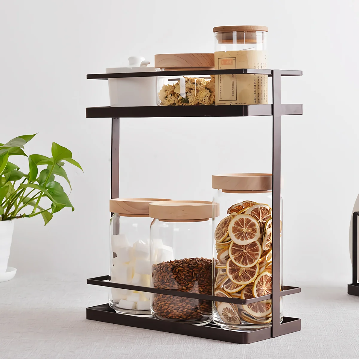 

Bottle Holder Jars Rack Seasoning Storage Rack Jar Organizer Rack Shelf Organizer