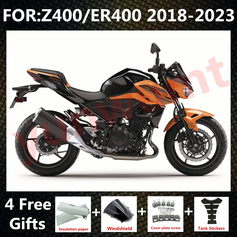 

New ABS Motorcycle Injection Fairings Kit fit For Z400 Z 400 2018 2019 2020 2021 2022 bodywork full fairing kits orange black