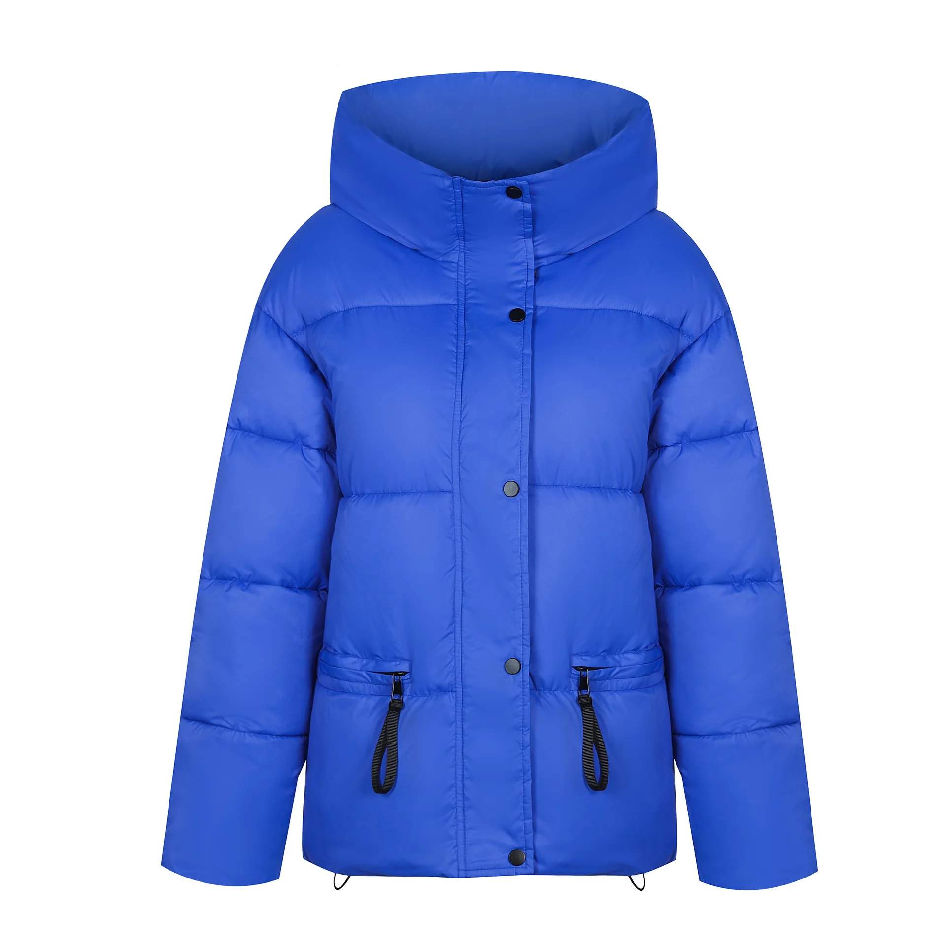 Fashion Padded Women's 2022 Autumn and Winter New Solid Color Bread Clothes Short Hooded Temperament Casual Padded Clothes