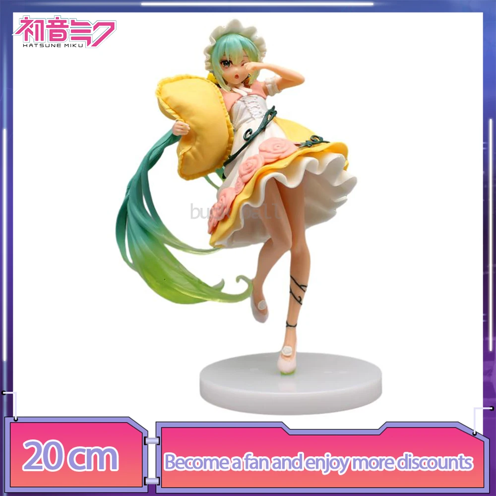 

20cm Hatsune Miku Figure Anime Sleeping Beauty Official Figure Model Doll Collectible Adults Toy Desk Ornament Gift