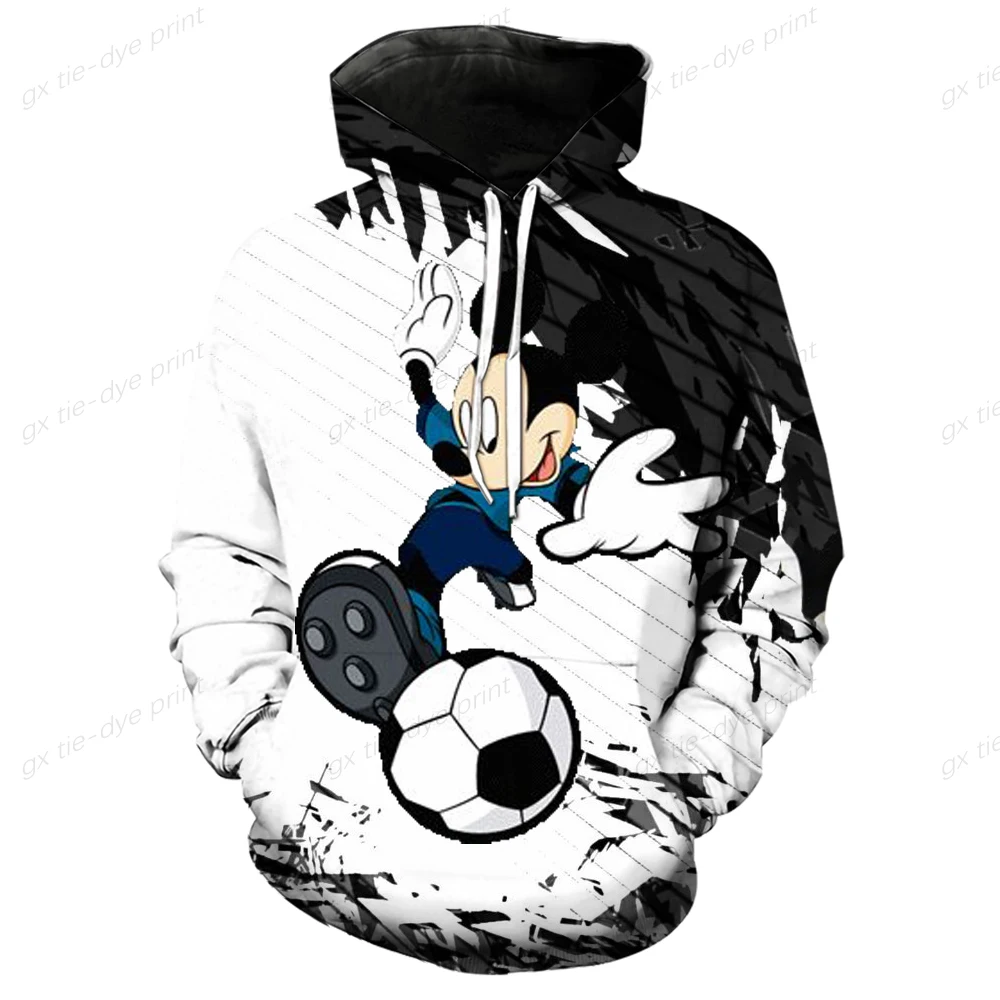 

Hoodie Men's and Women's Sweatshirt Disney Mickey Mouse Print Casual Hoodies Fashion Pullover Streetwear Kids Football Jerseys