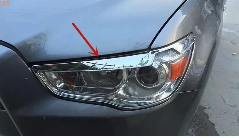 Для Mitsubishi ASX 2013-2019 ABS Chrome перед фарами задний фонарь декоративная рамка защита от