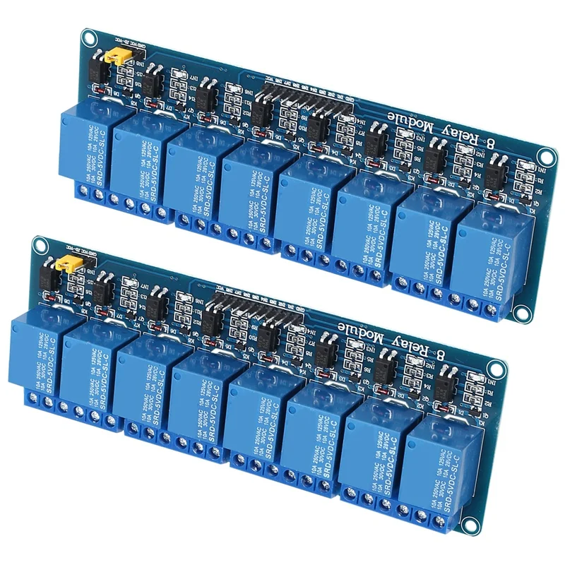 

2Pcs 8 Channel DC 5V Relay Module With Optocoupler For UNO R3 MEGA 2560 1280 DSP ARM PIC AVR STM32 Rasp-Berry Pi