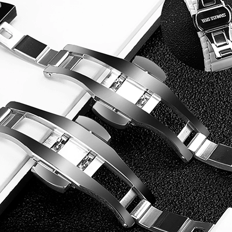 No Gaps Ceramics Strap for Galaxy Watch 4 44mm 40mm Metal Connector+ Band for Samsung Galaxy Watch 4 Classic 42mm 46mm Bracelet