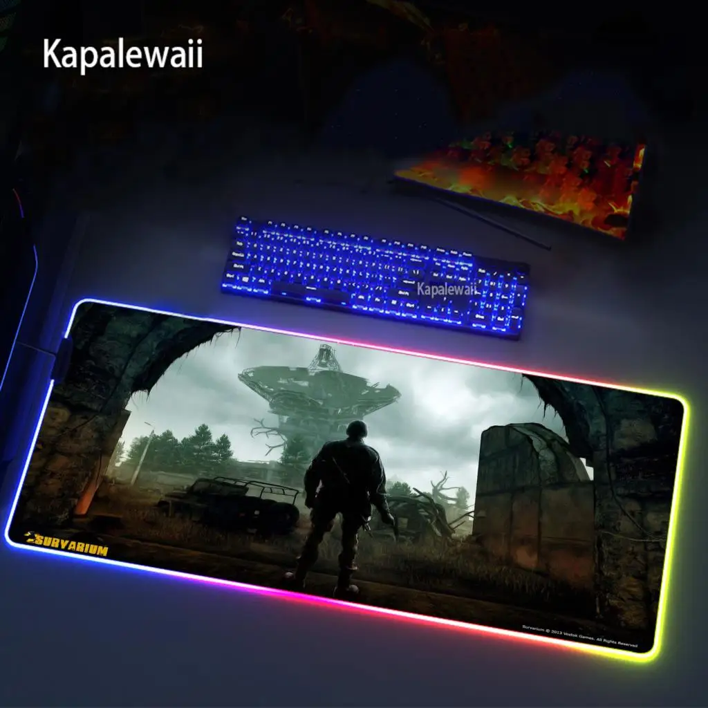

Escape From Tarkov RGB Mouse Pad Anime Game Computer Player Large Mouse Pad 900x400mm Mause Mat Backlit Mousepad Desktop PC Mat