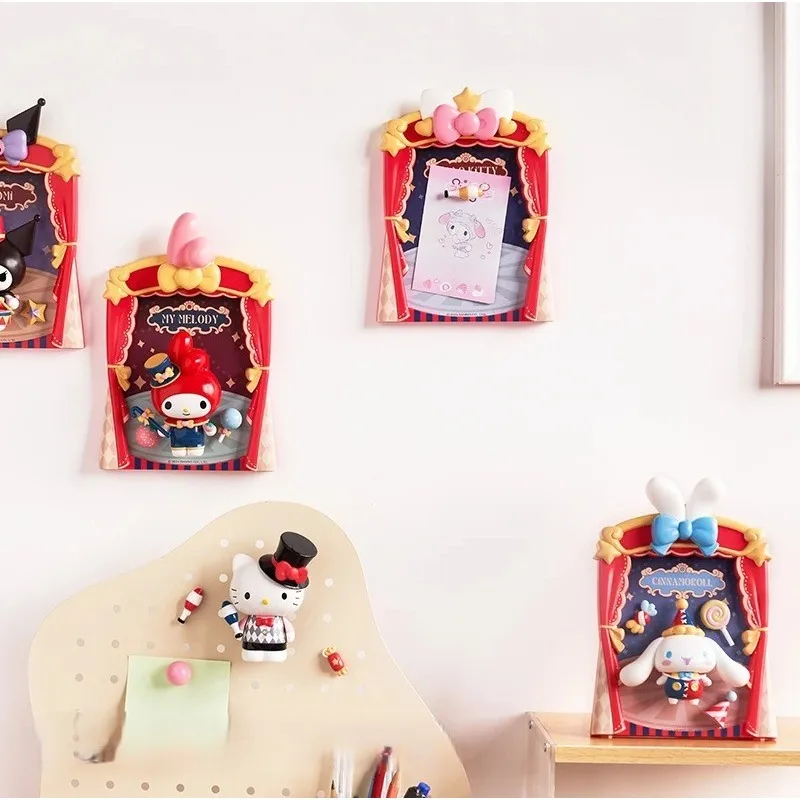 Sanrio Circus Series магнитные строительные блоки Kuromi Hello Kitty My Melody Cinnamroll мультяшная модель
