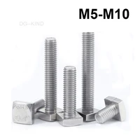 15 pcs 304 stainless steel square head screwsscrews thread diameter m5 m10 length 8 100mm