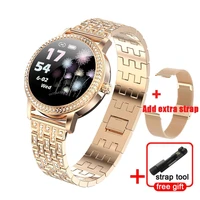 xiaomi diamond studded smart watch women lovely steel watches ip68 waterproof bracelet heart rate lw20 smartwatch gift for lover