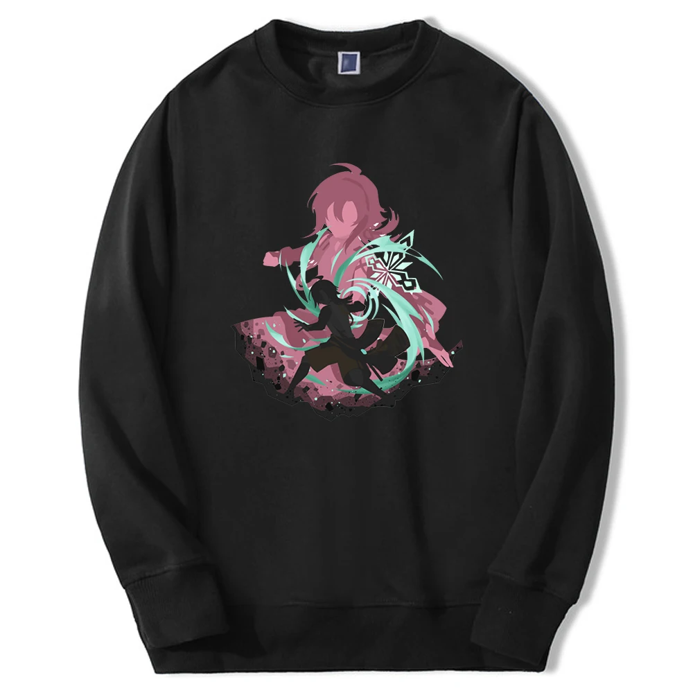 

Толстовка Genshin Shikanoin порисованная с мультяшным принтом, пуловер Harajuku, модные толстовки для мужчин и женщин, осенняя Толстовка большого размера