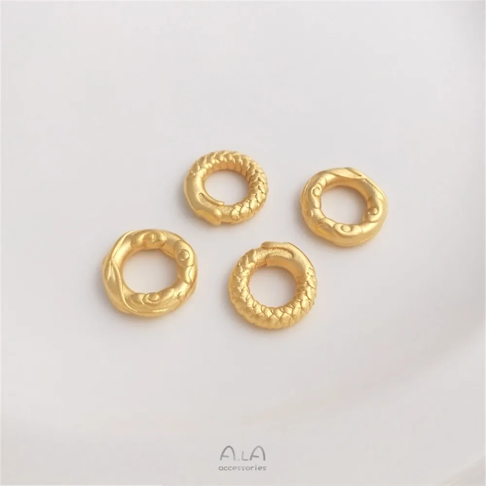 

Sand gold dragon and phoenix circle universe circle braided rope bracelet ring DIY clip ring concentric ring connection ring