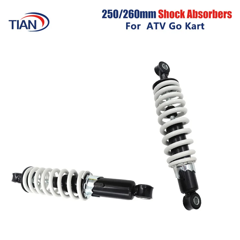 

250/260mm Universal Motorcycle Adjustable Shock Absorber Damper Replacement for ATV Go Kart Quad Dirt Sport