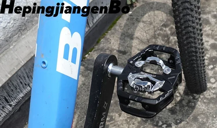 ZERAY-Педали для горного велосипеда с зажимами алюминиевый SPD плоские двойного