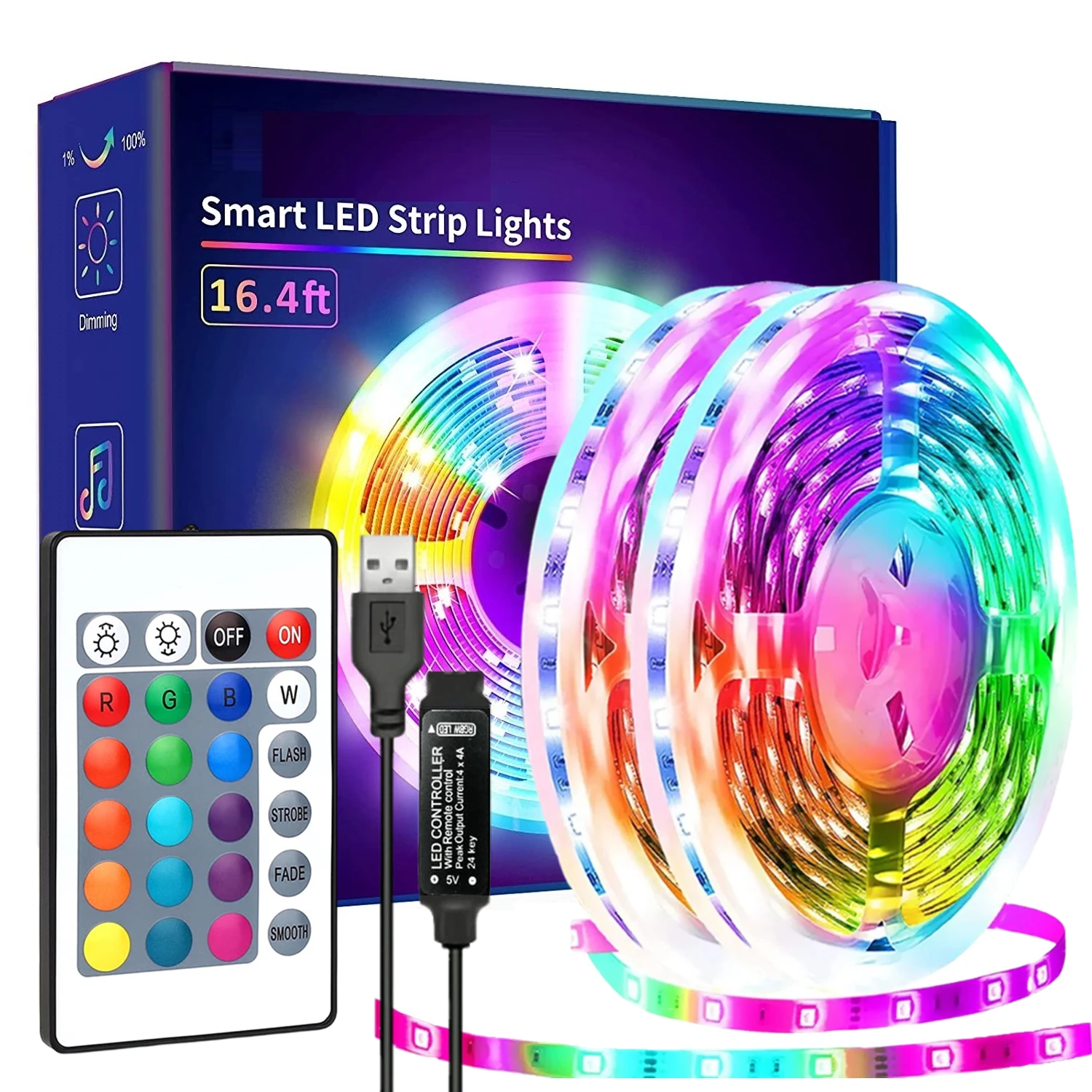 Лента светодиодная гибкая 5050 светодиодов 5/10/15/20 м