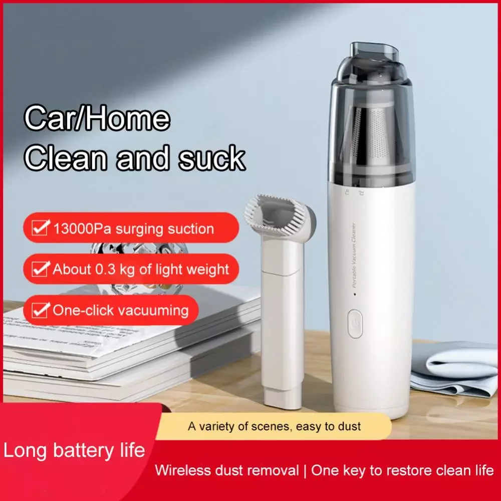 

NEW2023 Handheld Vacuum Cleaner 13000pa Rechargeable Car Vacuum Cleaners Wireless Dust Catcher Powerful Cleaning Tool Mini Clean
