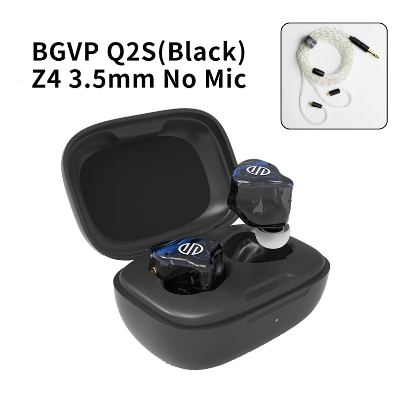 

BGVP Q2S Tws Wireless Bluetooth HiFi In-Ear Earphones Headphones Stereo Low Latency Sport Monitor True Wireless Earbuds with Mic