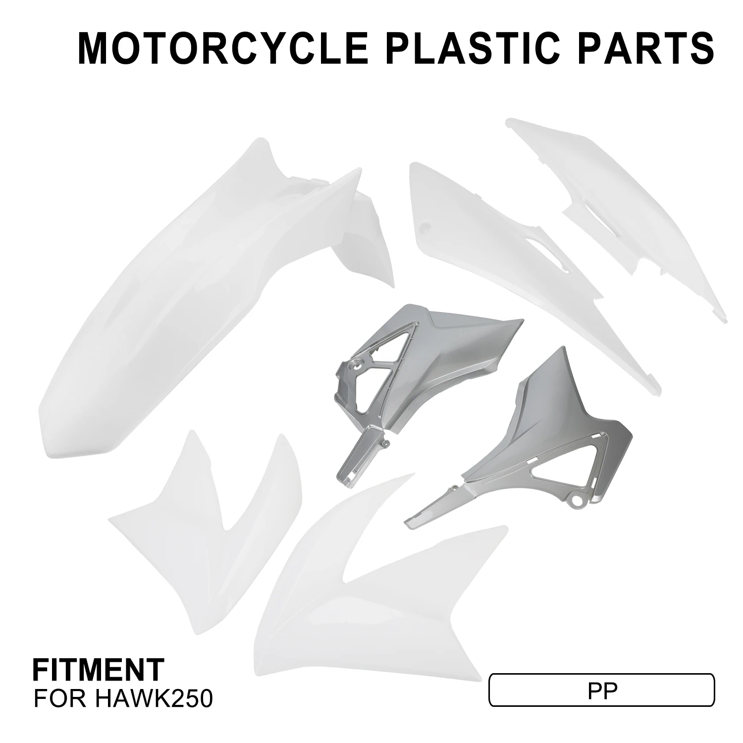 

Набор пластиковых деталей для HAWK250 Hawk 250, боковая крышка топливного бака, защита, аксессуары для мотоциклов, эндуро, электрический велосипед для грязи, ПП