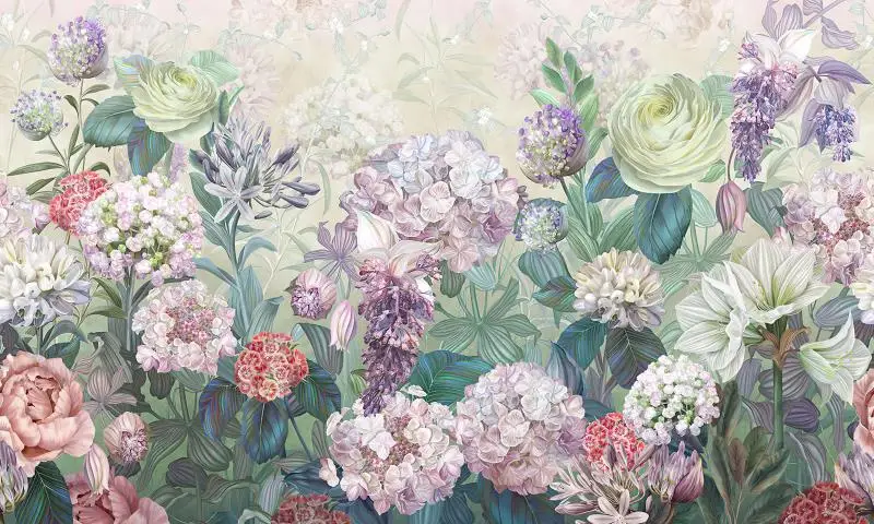 

Пользовательские современные скандинавские 3D розовые цветы обои фреска американский диван фон реклама настенная живопись гостиная домашний декор