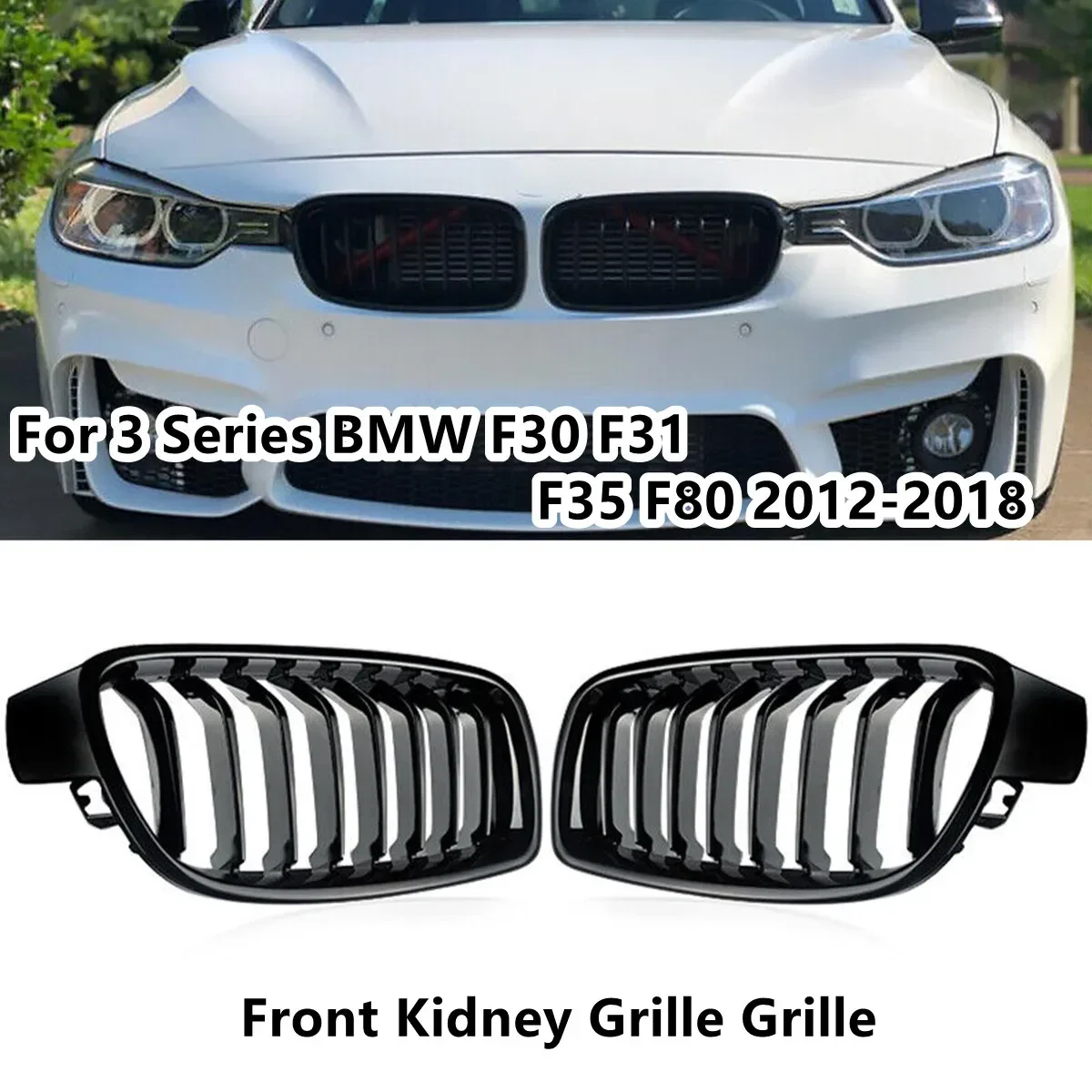 

Глянцевая черная решетка для радиатора BMW 3 серии F30 F31 F35 F80 2012-2018