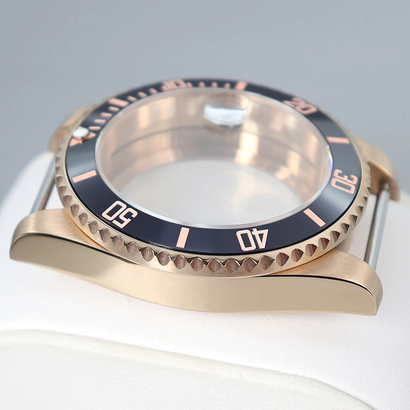 40 мм корпус Ms. Watch All Rose сапфировые детали для часов безель 120clics NH35 NH36/38 8215 2824