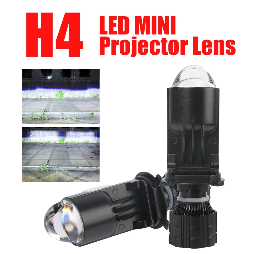 

Лазерный мини-проектор с двумя линзами 100 Вт для автомобиля мотоцикла Высокая мощность 18000LM 2 шт светодиодные противотуманные фары H4 дальний/ближний свет
