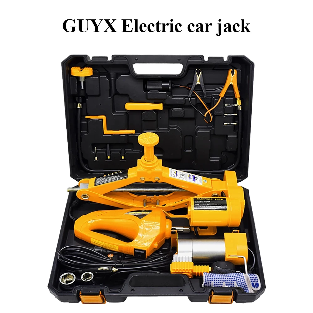 NthPower 3/5 Ton Electric Car Jack Kit Lifting Set 12V 3 in1 scissors Jacks With Impact Wrench And Air Pump Auto Lift Tools