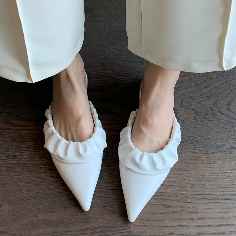 

Shoes Women Sandals Fashion Pointed Toe Mules Flats Female Shoe Casual Outside Shallow Sandals 2022 Woman Summer Ladies Slides